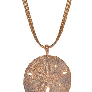 Erwin Pearls stardust rose sand dollar necklace